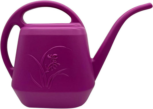 Plant Watering Can - Plastic for Indoor and Outdoor Home Plant - 1/2 Gallon - Rose Red