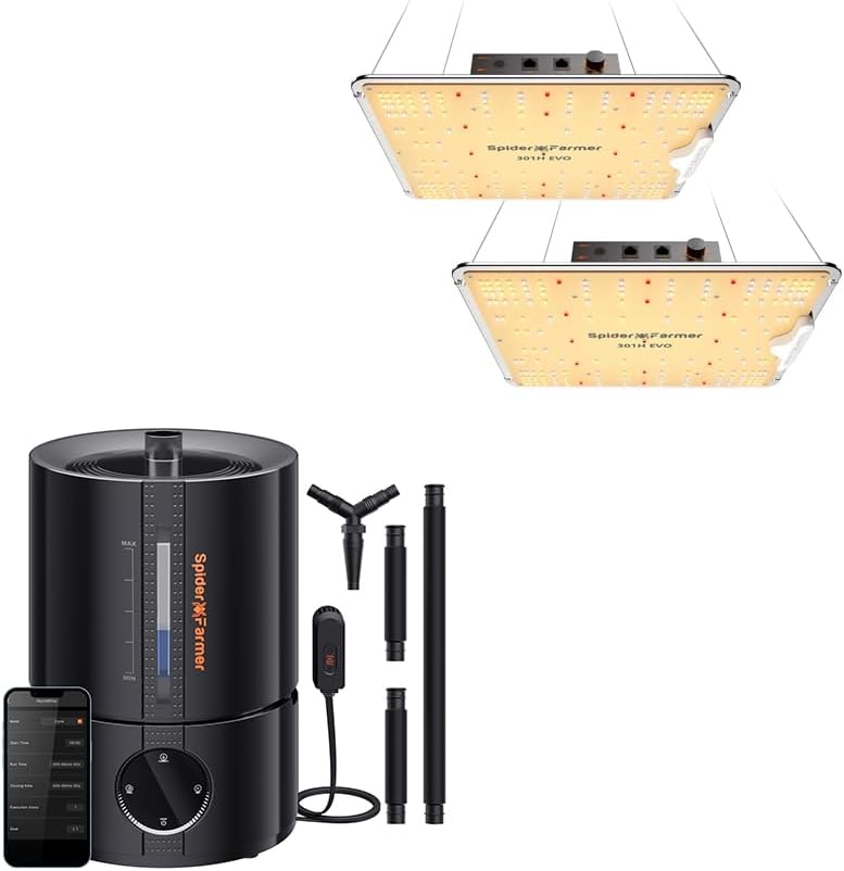 Spider Farmer 5L Smart Humidifier and SF1000 Grow Light 2Pack