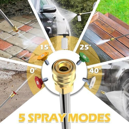 Pressure Washer -4800PSI Power Washer with 4 Quick Connect Nozzles, High Pressure Cleaning Machine with Foam Cannon for Car/Garage/Patio Home Cleaning