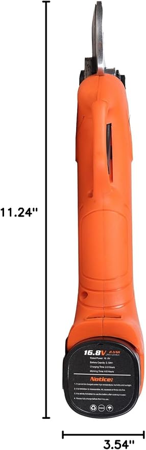 Pruning Shear Battery Powered, Kebtek Cordless Portable Electric Pruner with 2Pack 2Ah Rechargable Batteries -16.8V 25MM(0.98Inch) Cutting Diameter