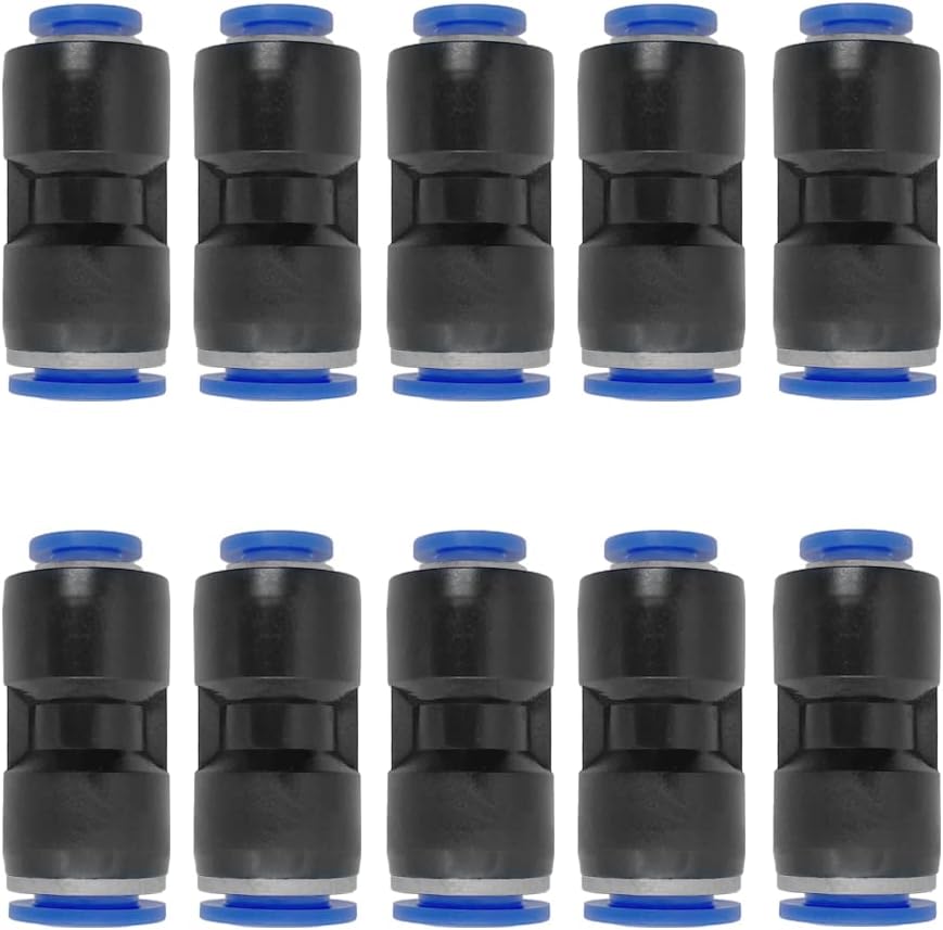1/4" OD x 3/8" OD Pneumatic quick Connector Push to Connect fittings Straight reducer Union/Coupler (Pack of 10)