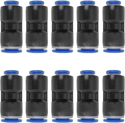 1/4" OD x 3/8" OD Pneumatic quick Connector Push to Connect fittings Straight reducer Union/Coupler (Pack of 10)