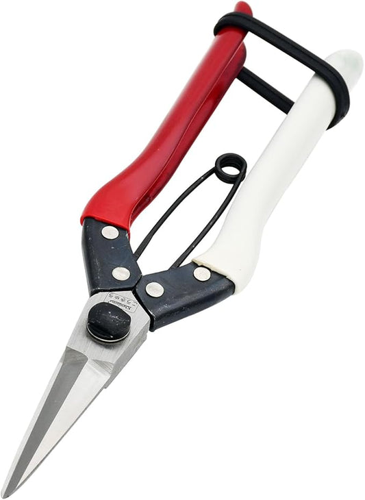 Double-Edge Garden Shears Micro-Tip Pruning Shears Extra Heavy Straight Garden Scissors Effortless Cuts Pruning Shears for Gardening Clippers for Plant Herb Flower Harvesting Fruits vegetables