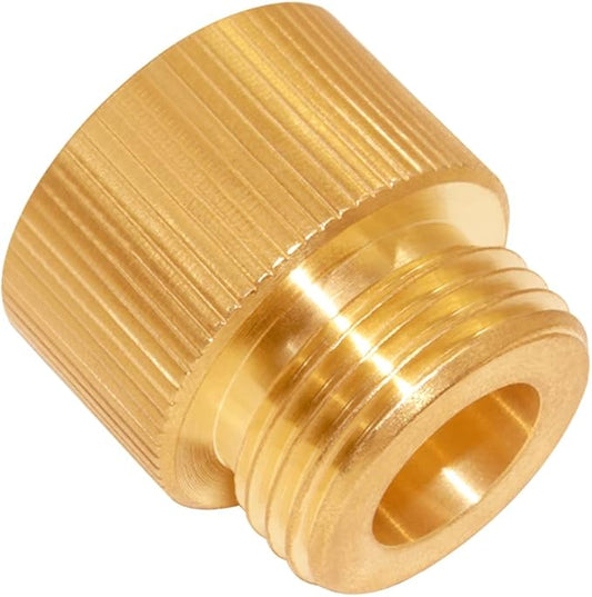 Garden Hose Bib Adapter, 1-1/16" Fine Thread Female to Standard 3/4" GHT Male Thread, 1" Measure Inside Diameter, Compatible with Outdoor Faucet to Garden Hose