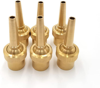 6pcs 1/2" DN15 Brass Fountain Nozzle Adjustable Direction Jet Water Spray Head for Landscaping Use