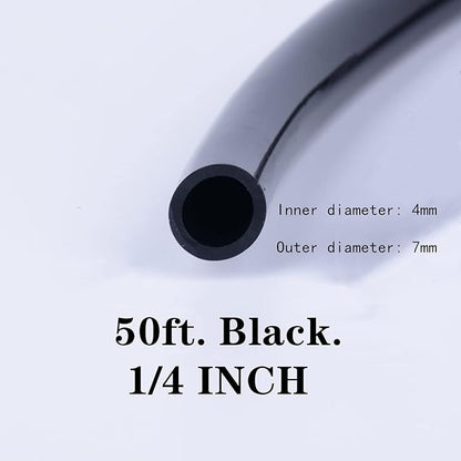 50ft 1/4 inch Drip Irrigation Tubing, Blank Distribution Line Water Hose Garden Watering Tube for Garden Irrigation System