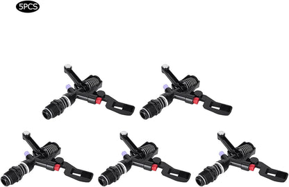 Haofy Impact Sprinkler, 5PCS Garden Impulse Sprinkler, 3/4in DN20 Male Thread, Black