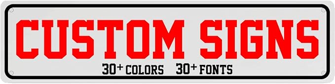 Custom Signs Outdoor，16x4inch Personalized Metal Parking Signs For Business,Intersection Signs,Road Signs,Outdoor Garden Signs,Workplace,Office,Home,Hazard Decorative Signs.