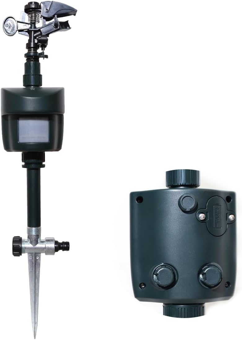 Motion Activated Sprinkler with Day & Night Detection Modes Repellent Detector for Garden Outdoor Waterproof