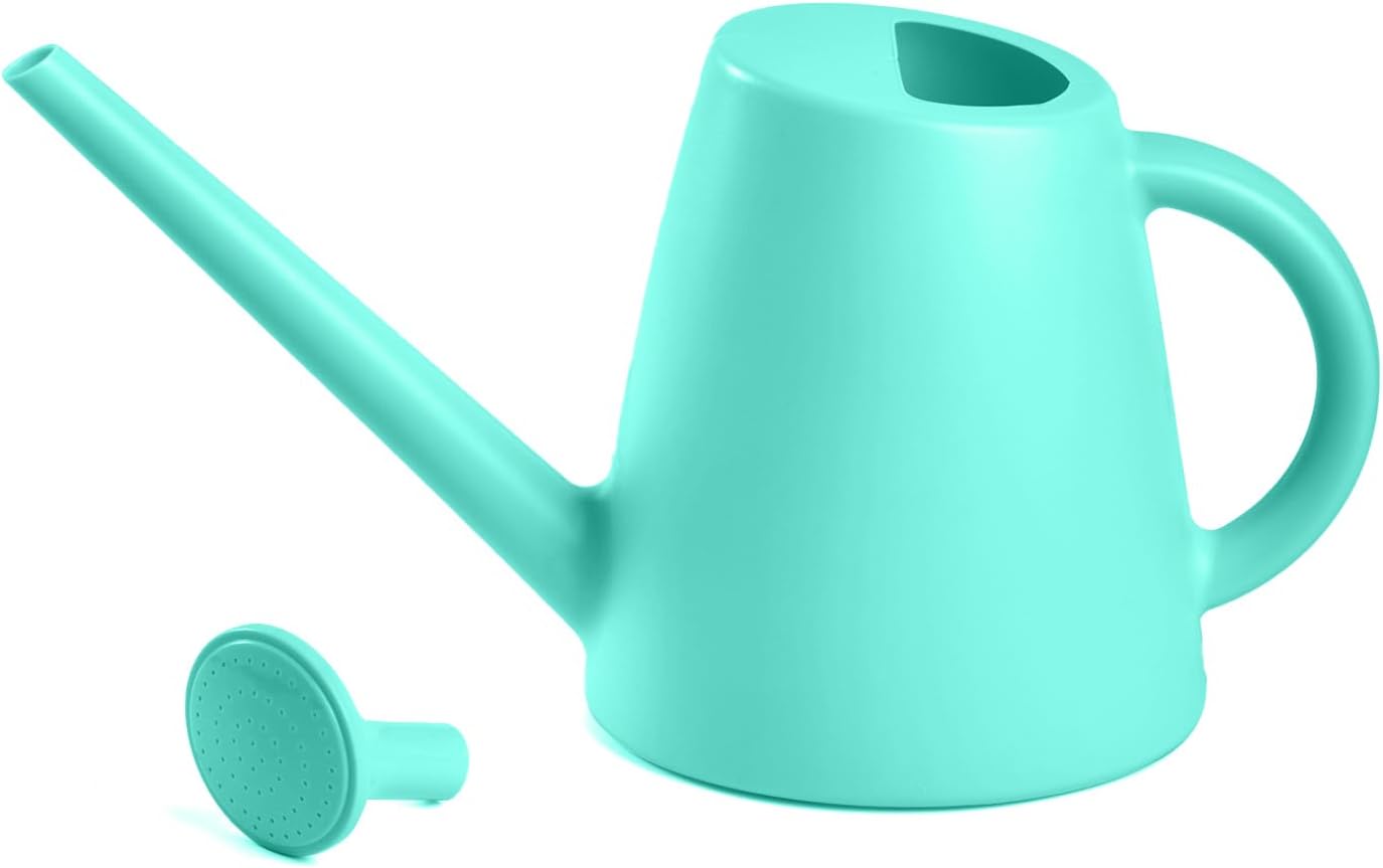 ZXJ Plant Watering Cans for Indoor and Outdoor Home Garden Plants - with Long Spout - Turquoise - 1/2 Gallon