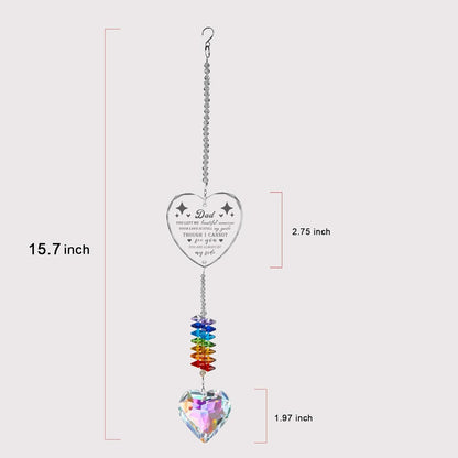 sympath Gifts for Loss of dad Crystal suncatcher Memorial Gift for Loss of Fother Condolence Bereavement Remembrance Gifts in Memory Sympathy for Loss of Loved one (Dad Memorial)