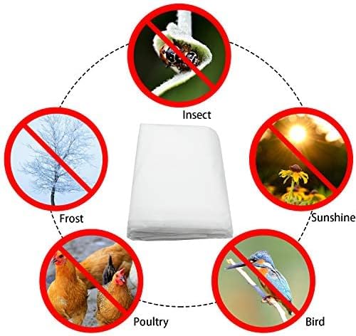 Alpurple Winter Plant Covers Freeze Protection - 19.6 x 6.5 Feet Warm Rectangle Plant Protection Cover, Frost Cloth Blanket Protecting Fruit Tree Potted Plants from Freezing Animals Eating