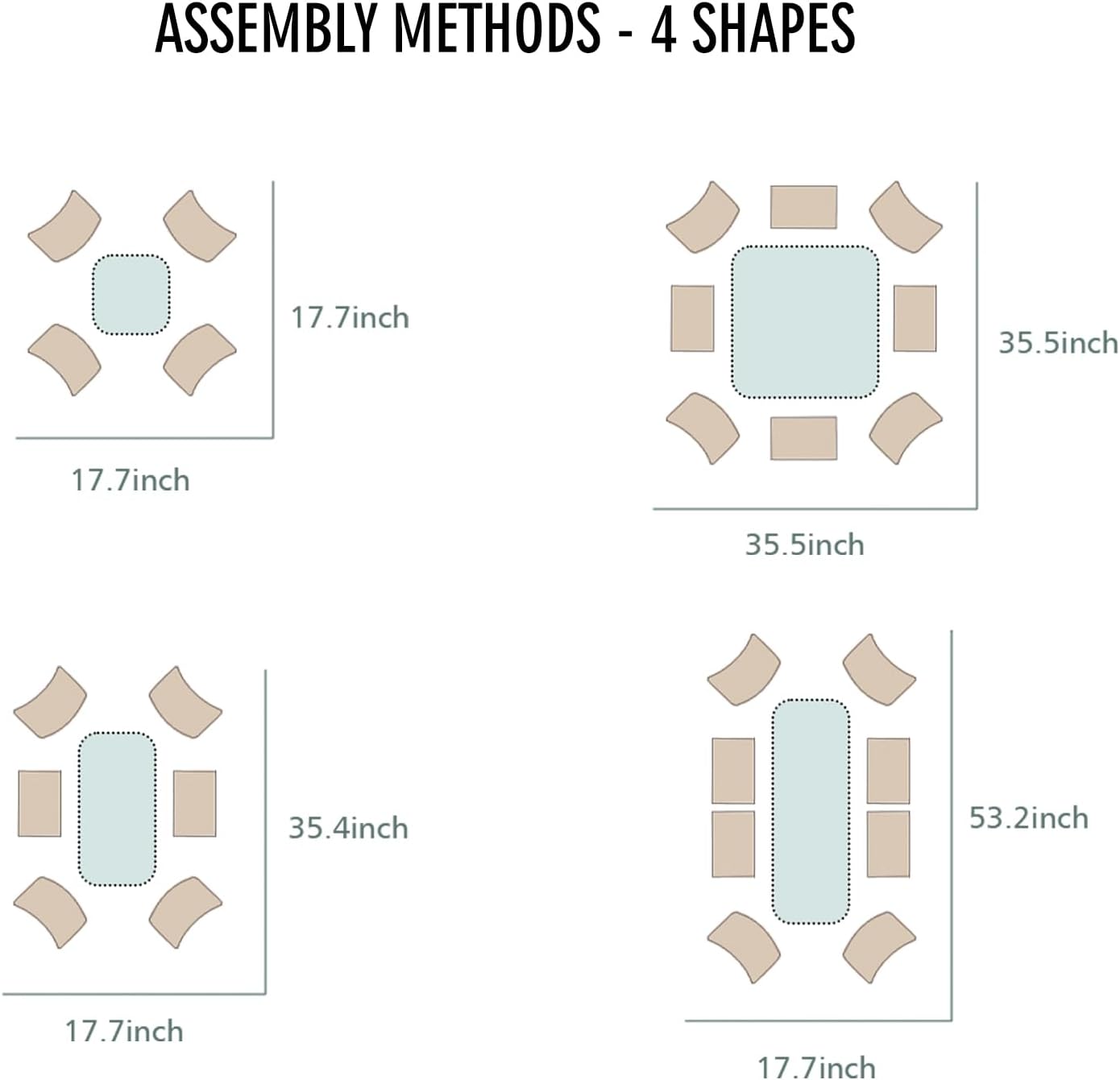 BPS 4-in-1 Metal Raised Garden Bed, 5x2 FT Galvanized Planter Raised Beds for Vegetables, Flowers 17" Extra Tall