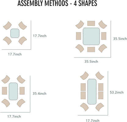 BPS 4-in-1 Metal Raised Garden Bed, 5x2 FT Galvanized Planter Raised Beds for Vegetables, Flowers 17" Extra Tall