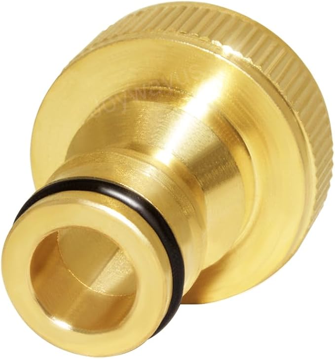 Joywayus 4Pcs 3/4" GHT Female Brass Garden Water Hose Pipe Faucet Nozzle Quick Connect Adapter