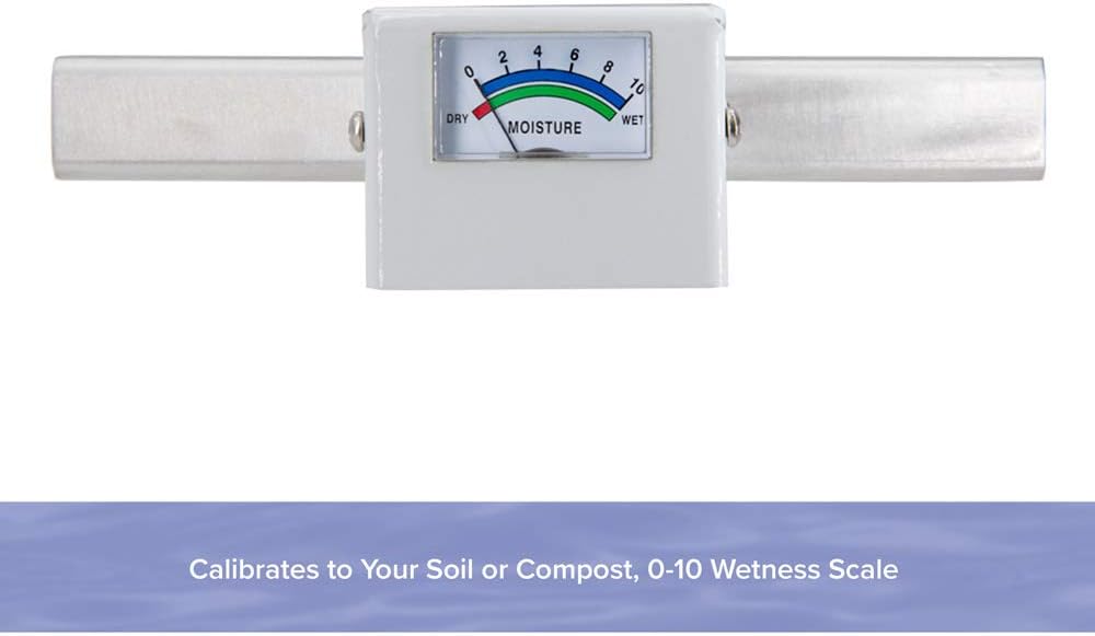 Reotemp 48 Inch Garden and Compost Moisture Meter, Garden Tool Ideal for Soil, Plant, Farm and Lawn Moisture Testing