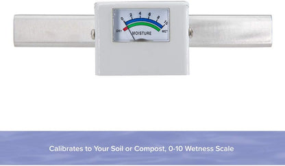 Reotemp 48 Inch Garden and Compost Moisture Meter, Garden Tool Ideal for Soil, Plant, Farm and Lawn Moisture Testing
