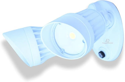 RuggedGrade 20W Lacuna II Series LED Flood Light - 2,400 Lumens - 5000K Bright White - White Housing - Outdoor LED Light - DLC 5.1 Premium