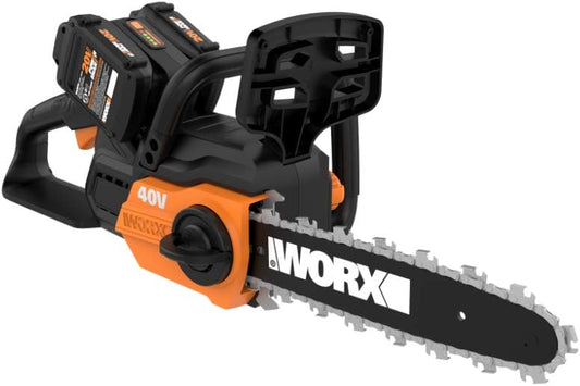 Worx 40V 12" Cordless Chainsaw Power Share with Auto-Tension - WG381 (Batteries & Charger Included)