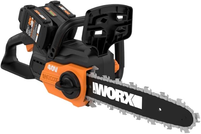 Worx 40V 12" Cordless Chainsaw Power Share with Auto-Tension - WG381 (Batteries & Charger Included)