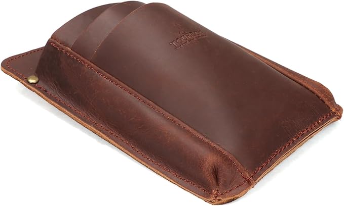 Tourbon Leather Florist Tool Waist Pouch Belt Garden Shoulder Crossbody Tools Bag Gardening Pruning Shears Holder Organizer Kit 4 Pockets (Brown)