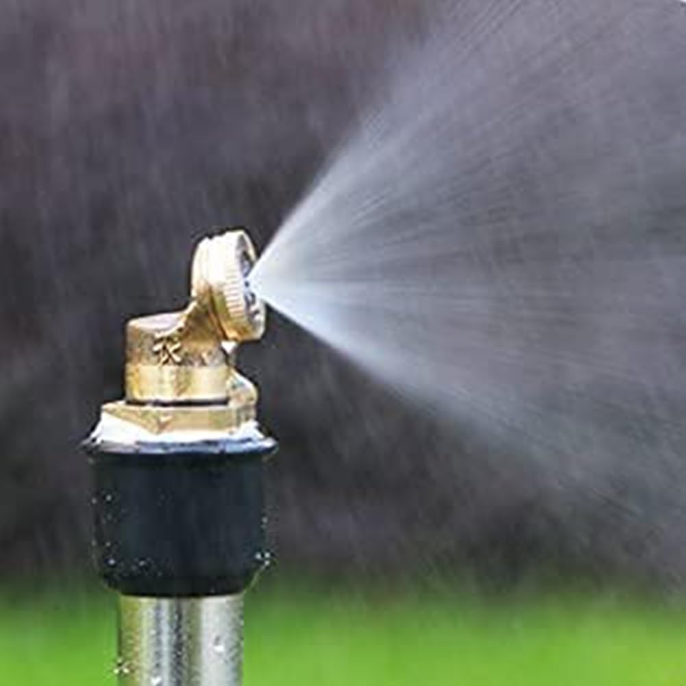 Joywayus Brass 1-Hole Misting Spray Nozzle Garden Sprinklers 1/2" NPT Male Irrigation Connector Water Sprinklers Mister Heads Fitting with Filter Mesh (Pack of 3)