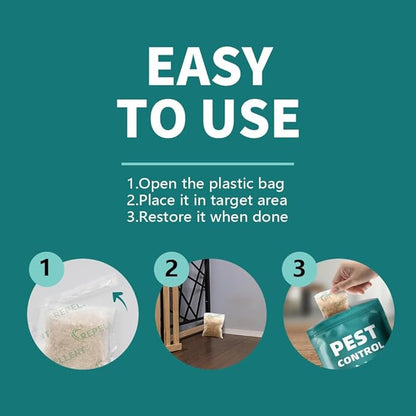 Pest Control Pouches, Mouse Repellent Repel Mice, Mouse, Rats, Ants, Roaches, Spiders, Moths & Other Pest, Rat Repellent Safe for Kids & Pets, Mice Repellent Indoor- 10 Pouches