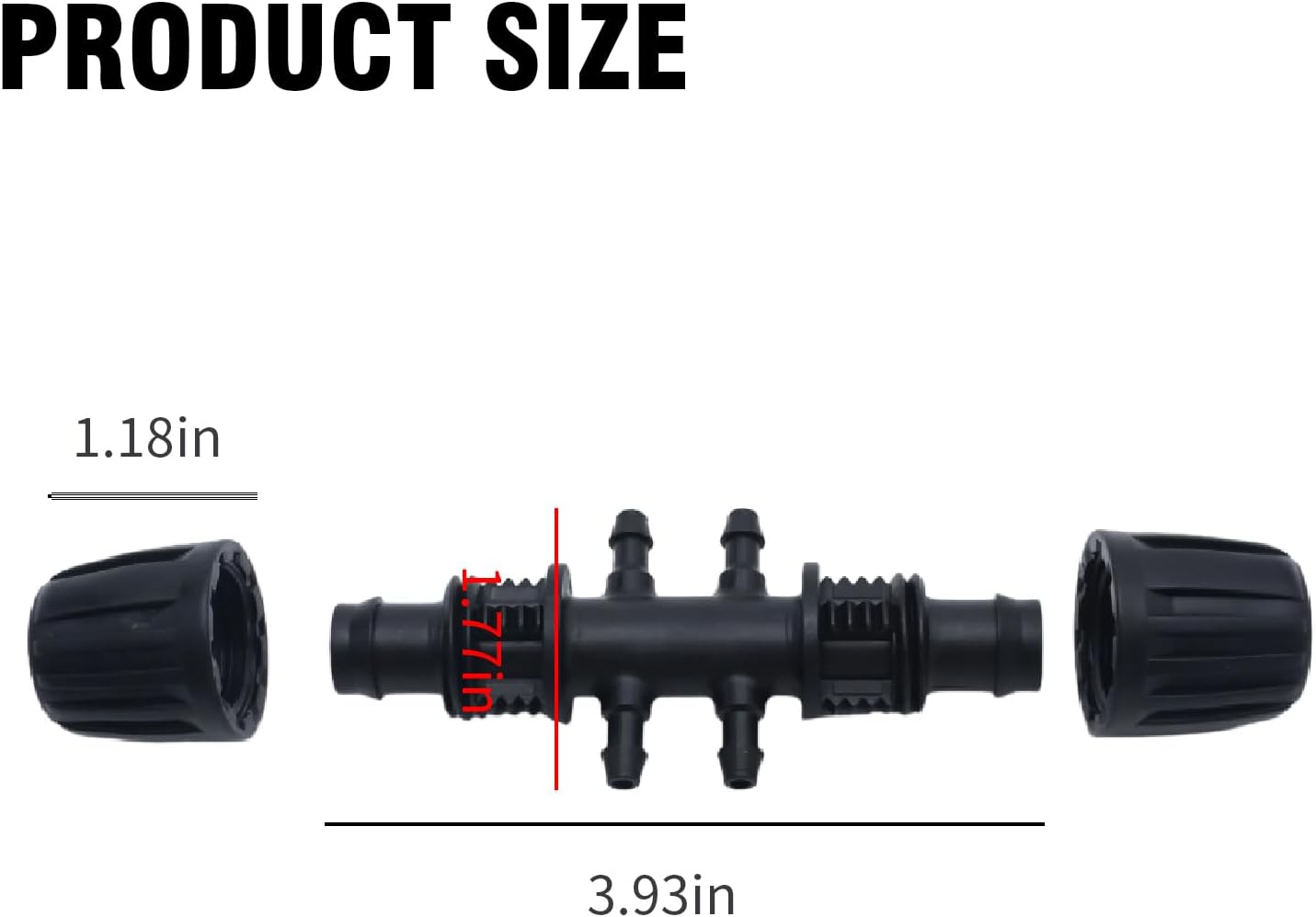 20 PCS Barbed Tee Irrigation Fittings 1/2 Inch to 1/4 Inch Drip-proof Fitting for Irrigation Pipe (1/2 inch to 1/4 inch Barbed six-way)