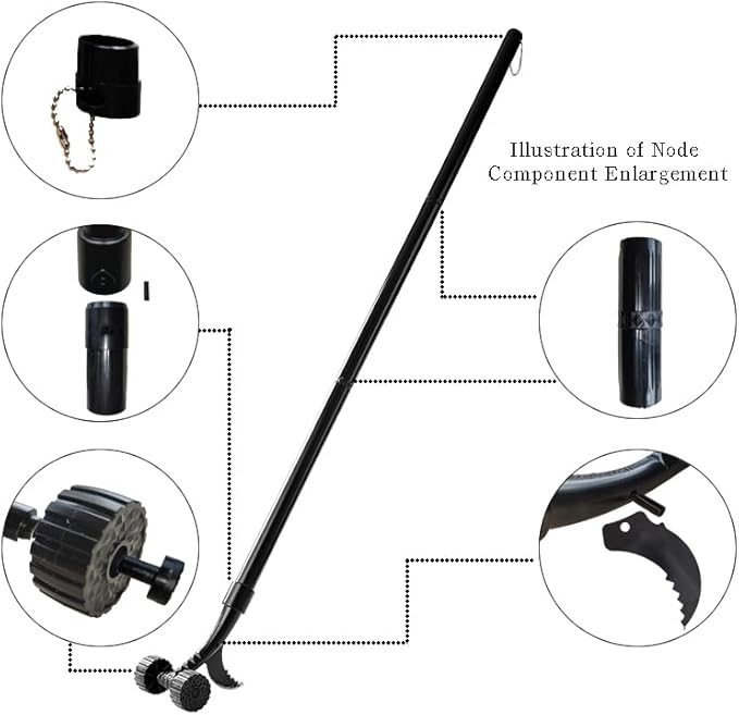 Crevice Weeding Tool with Wheel,Adjustable Handle Length, Allowing for Effortless clearing of Weeds in Corners.