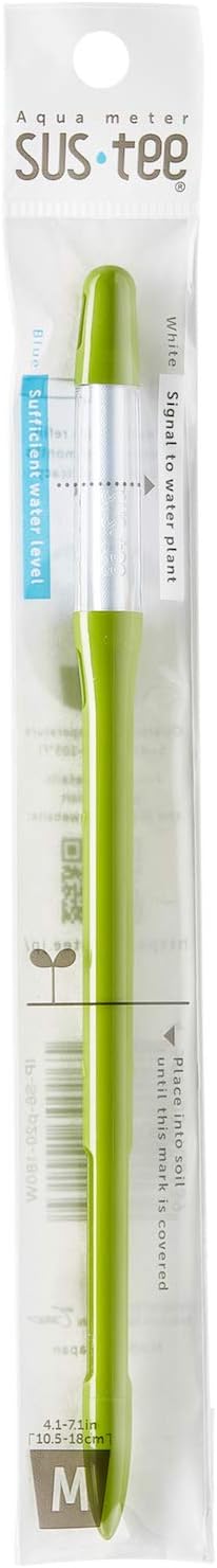Sustee Aquameter Medium (Green Refillable) - Plant Soil Moisture Sensor - Best for Potted Plants - Probe, Meter, Indicator