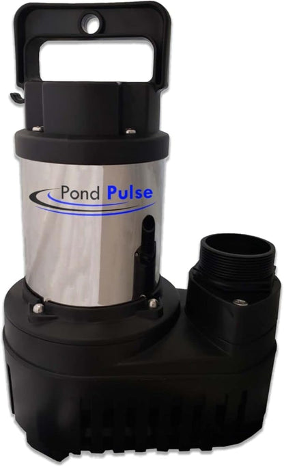 HALF OFF PONDS Pond Pulse 4,200 GPH Submersible Waterfall Pump – Hybrid Drive Pond Pump with 30' Cord – Energy Efficient, Fish Safe, 27' Max Head, for Skimmers & Large Water Features