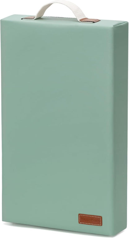 HappyPicnic Waterproof Garden Kneeling Pad - 2" Thick Soft Foam Kneeling Mat for Gardeners with Handle & Removable Cover, Knee Support for Bathing, Sage