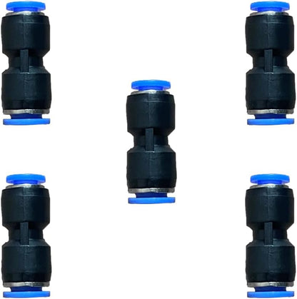 5/16" OD x 1/4" OD Pneumatic quick Connector Push to Connect fittings Straight reducer Union/Coupler (Pack of 5)