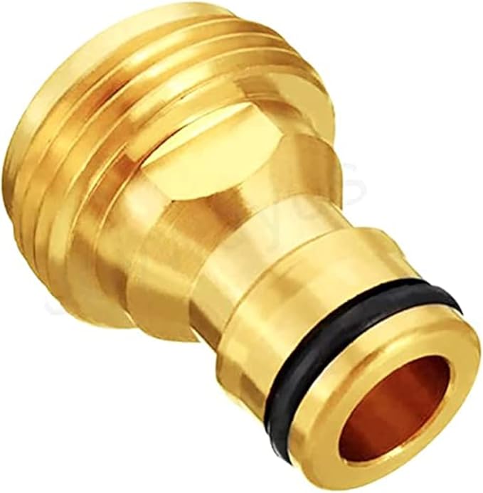 Joywayus 3/4” GHT Male Garden Hose Quick Connect Adapter Brass Connect Fitting（Pack of 4）