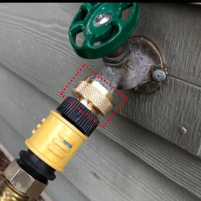 Garden Hose Bib Adapter, 1-1/16" Fine Thread Female to Standard 3/4" GHT Male Thread, 1" Measure Inside Diameter, Compatible with Outdoor Faucet to Garden Hose