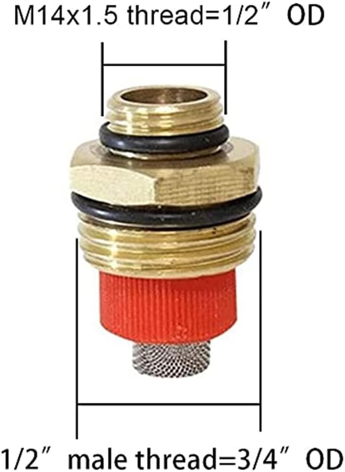 Joywayus Brass 1-Hole Misting Spray Nozzle Garden Sprinklers 1/2" NPT Male Irrigation Connector Water Sprinklers Mister Heads Fitting with Filter Mesh (Pack of 3)