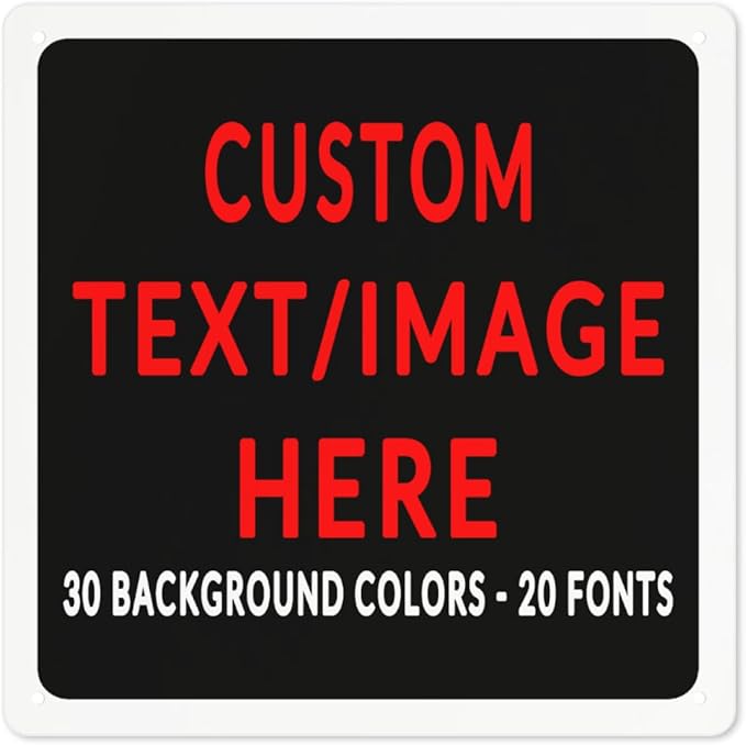 Custom Sign Personalized Custom Metal Sign, Customize For Office, Business, Workplace, Office, Home, Delivery Signs 8x8