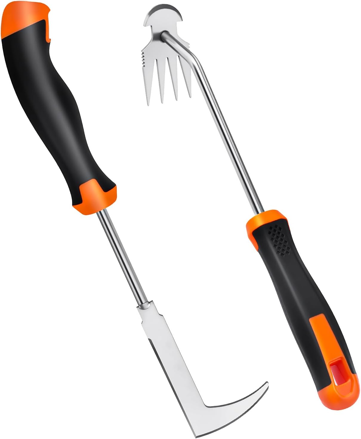 Weed Puller Tool,Portable Garden Weeder Tool,Crack Weeder Crevice, 4 Teeth Weeding Tool, L-Shaped Weeding Tool, Weeding Artifact Tool for Gardening(2 Pcs)