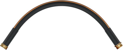 Atlantic Heavy Duty Garden Hose 2 ft x 5/8 Inch Black Color, Short Connection Leader Hose with Solid Brass Connectors (2 Feet)