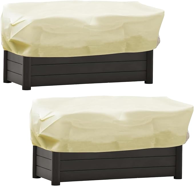 Plant Covers Freeze Protection, 2 Pack Rectangular Frost Blankets for Outdoor Plants (22"x60"x20") – Winter Plant Covers, 2.4oz/yd² Frost Cloth Plant Protection for Raised Beds & Shrubs