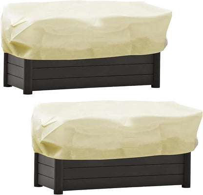 Plant Covers Freeze Protection, 2 Pack Rectangular Frost Blankets for Outdoor Plants (22"x60"x20") – Winter Plant Covers, 2.4oz/yd² Frost Cloth Plant Protection for Raised Beds & Shrubs