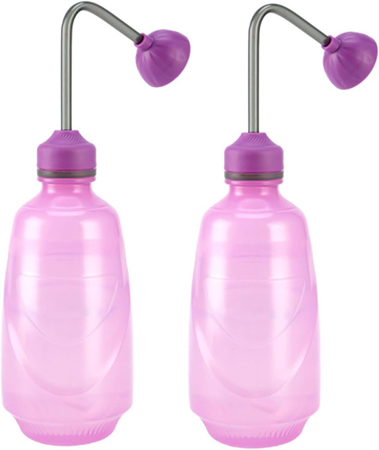 2 Pack Watering Can for Seedlings, Small Watering Can for House Plant Garden Flower 0.45L (Purple)