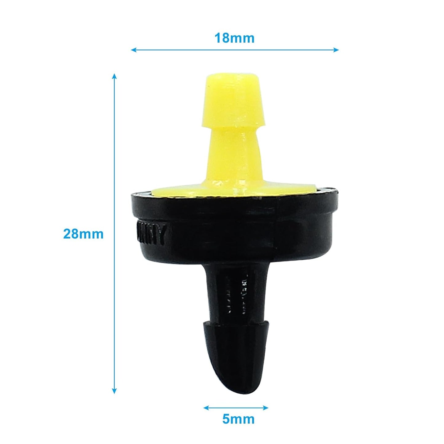 20Pcs Irrigation Emitters 5GPH(20L/H) Pressure Compensating Dripper,Drip Irrigation Drippers Water Tubing Drip Tip for Garden Watering Lawn Farming(Yellow)