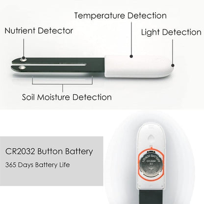 Soil Moisture Meter 4 in 1,Plant Water Monitor,Automatically detect Moisture/Temperature/Light/Fertility,Can Connect to Mobile Phone via Bluetooth,Hygrometer Sensor for Indoor Plants (3pc)
