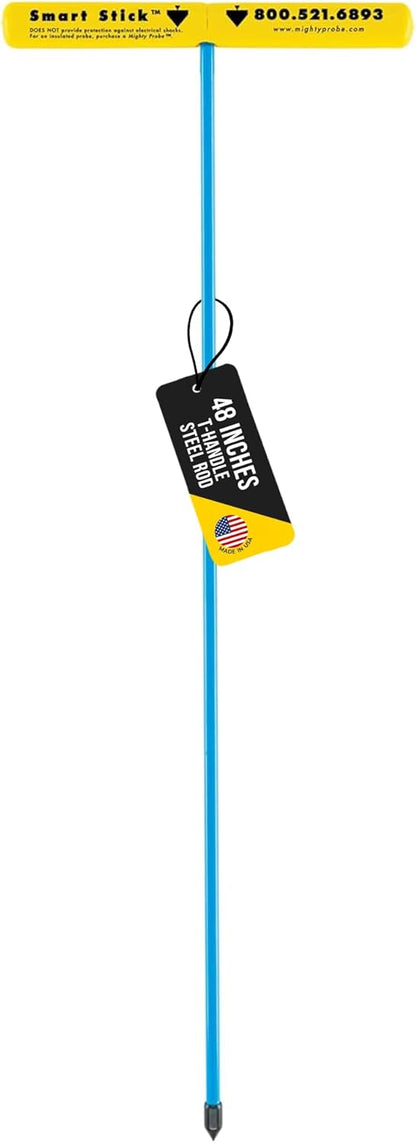 T&T Tools Smart Stick Metal Soil Probe - T-Handle Probing Rod, Steel Rods, 48-Inch Long Metal Rod w/ 3/8" Hex Rod, Locating Tools, Plumbing Tools, Landscaping and Gardening Tools