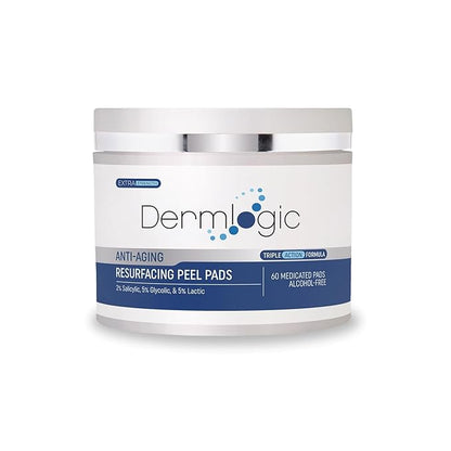 Anti Aging Resurfacing Peel Pads- Triple Action Chemical Peel Pads Combined with Glycolic, Lactic, and Salicylic Acids. Smooth’s Fine Lines, Wrinkles, Dark Spots, and Imperfections to Enhance the Skin