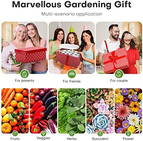 Ahopegarden Indoor Garden Hydroponics Growing System: 12 Pods Plant Germination Kit Herb Garden Kit Growth Lamp Countertop with LED Grow Light Hydrophonic Planter Grower Harvest Vegetable Lettuce