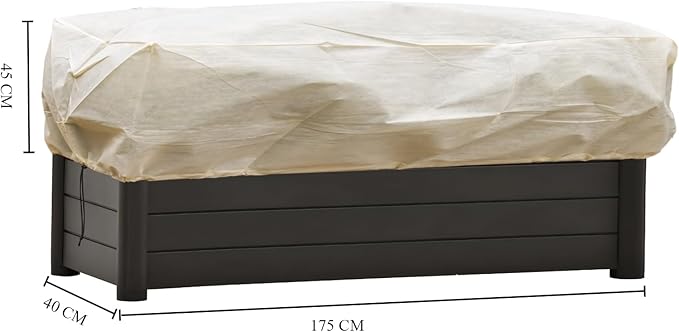 Plant Frost Cover, Rectangular Planter Plant Winter Frost Blanket, Plant Frost Tree Cover Bag with Zip Drawstring, Reusable Frost Fabric for Outdoor Plants 4 Pack (68.8x17.7x15.7INCH)