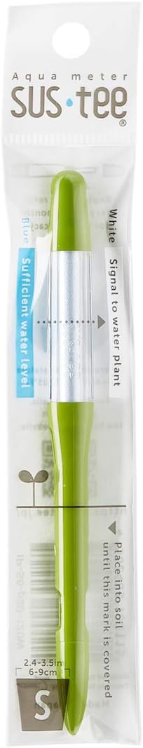 Sustee Aquameter, Green, Small - Leave-in Soil Moisture Meter for Potted Plants - Plant Water Sensor (Refillable Style)