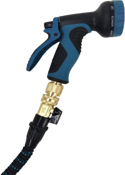 Garden Hose Quick Connectors, Solid Brass 3/4 inch GHT Thread Easy Connect Fittings No-Leak Water Hose Male Female Value Pack (5)